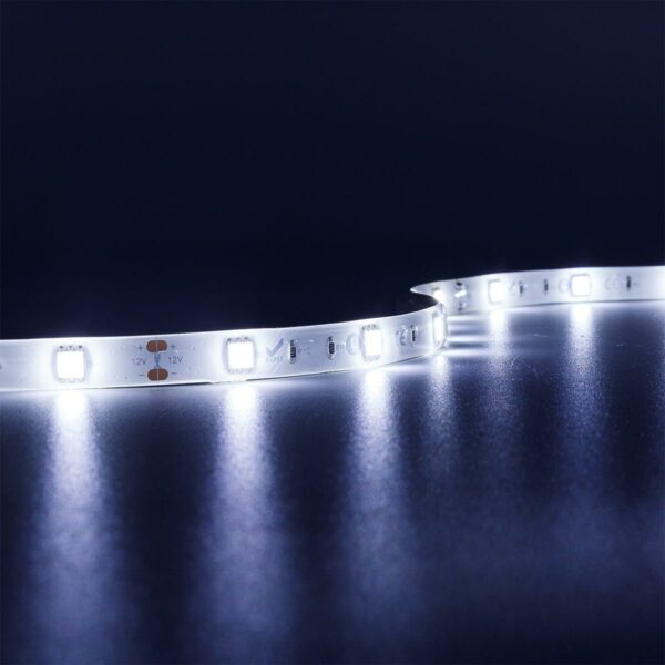 LED Streifen kaltweiß 6000 Kelvin 12 Volt 5 Meter 10 mm breit 7,2W/m 30LED/m Schutzart IP65