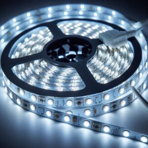 LED Streifen kaltweiß 6000 Kelvin 5 Meter 24 Volt 19,2Wm 240LEDm 10mm IP20