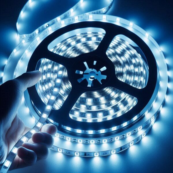 LED Strip kaltweiß 6000 Kelvin 12 Volt 5 Meter 7,2W/m 30LED/m 10mm IP20