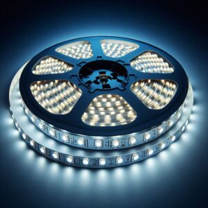 LED Strip kaltweiß 6000 Kelvin 12 Volt 5 Meter 9,6W/m 120LED/m 8mm IP20