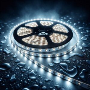 Strip 24V LED Streifen 5M 9,6W/m 120LED/m 8mm - Lichtfarbe: Neutralweiß 4000K - Schutzart: IP65