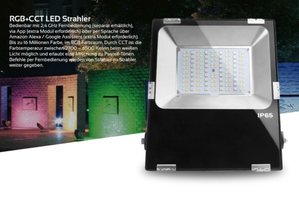 MiBoxer FUTT02 LED Außenstrahler 50 Watt RGB+CCT WiFi