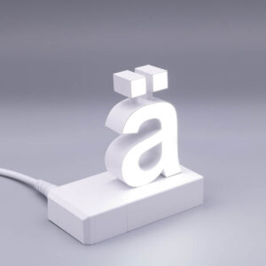 LED Buchstaben klein ä für abcMix Click 125mm Arial 6500 Kelvin tageslichtweiß