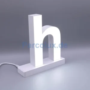 LED Buchstaben kleines h für abcMix Click 125mm Arial 6500 Kelvin tageslichtweiß