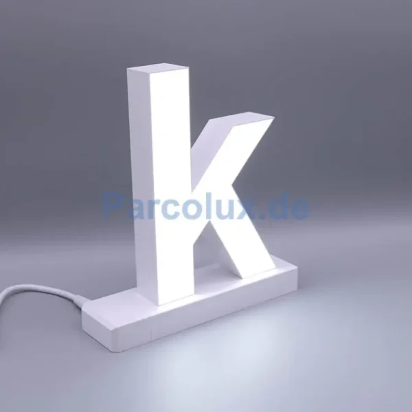 LED Buchstabe Click kleines k für 75mm Arial 6500K weiß abcMix
