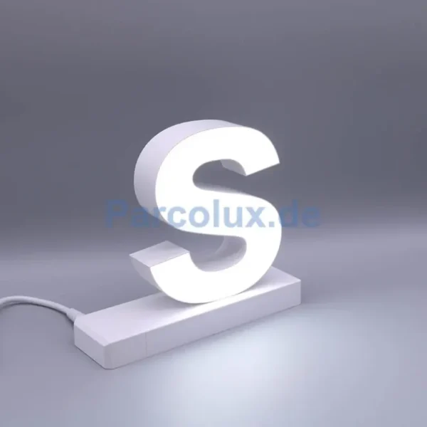 LED Buchstabe Click kleines s für 75mm Arial 6500K weiß abcMix