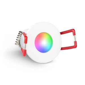 Einbaustrahler Mini 3W IP65 - Lichtfarbe: RGB+3000K - Gehäusefarbe: weiß RAL 9016