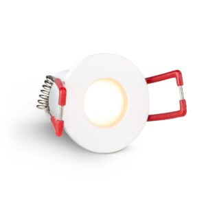 Einbaustrahler Mini 3W IP65 - warmweiß - Gehäuse weiß RAL 9016