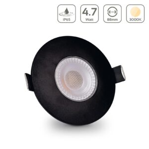 LED Einbaustrahler schwarz IP65 3000K 4,7W