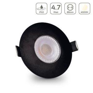 LED Einbaustrahler schwarz IP65 4000K 4,7W