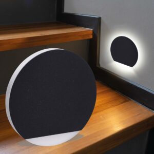 ⭐Runde LED-Treppenstufenbeleuchtung Schwarz – Neutralweiß 1,5W mit Orbis-Lichtaustritt