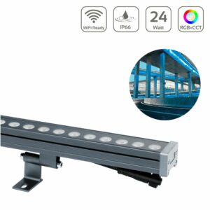 MiBoxer RL5-24 Fassadenstrahler 24W RGB+CCT LED Wallwasher 99cm WiFi 24V IP66