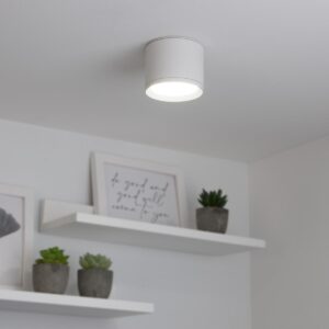 Deckenleuchte GX53 dimmbar | IP44 | in weiß | rund | 4000 Kelvin neutralweiß | Leuchtmittel: 6 Watt