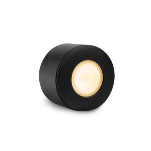 Aufbaustrahler 12 Volt | Schwarz | IP44 | 2700K-Warmweiß | 3 Watt