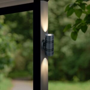 Außenleuchte dimmbar | IP65 | 2700 Kelvin Warmweiß | rund | Anthrazit