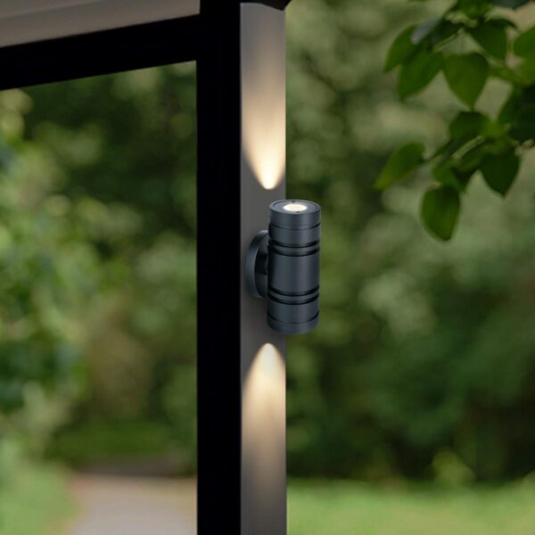 Außenleuchte dimmbar | IP65 | 2700 Kelvin Warmweiß | rund | Anthrazit