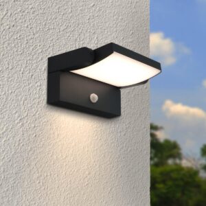 Außenwandleuchte mit Bewegungsmelder | anthrazit RAL 7016 | warmweiß 3000K | 26,5 Watt