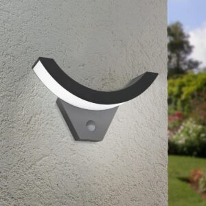 Außenwandleuchte mit Bewegungsmelder | anthrazit | neutralweiß 4000K | 10 Watt | IP54