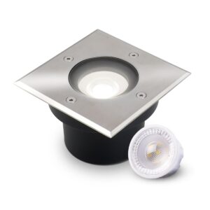 LED Bodeneinbaustrahler dimmbar eckig IP67 neutralweiß 4000K 230V