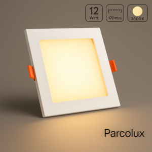 LED Einbau Panel eckig flach weiß warmweiß 3000K 12 Watt 170x170mm