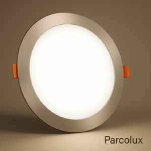 LED Einbau Panel rund flach silber kaltweiß 5500K 24 Watt Ø300mm