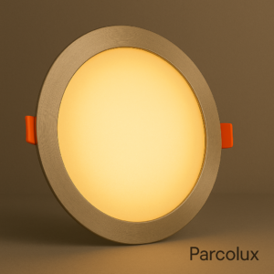 LED Einbau Panel rund flach silber warmweiß 3000K 24 Watt Ø300mm