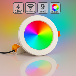 LED Einbau Panel weiß MiBoxer FUT061 RGB+CCT Rund 9 Watt