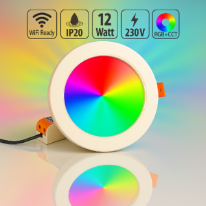 LED Einbau Panel weiß MiBoxer FUT066 RGB+CCT Rund 12Watt