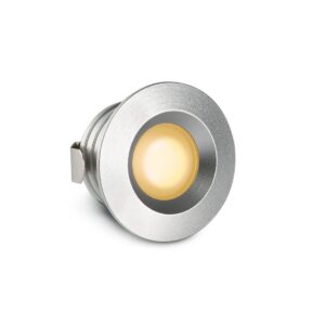 Mini LED Einbaustrahler 12V | Silber | IP44 | 2700 Kelvin Warmweiß | 3 Watt | Einbaudurchmesser: 30 mm