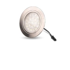 Mini LED Einbaustrahler 4000K Neutralweiß | flach | rund | 12V | 2 Watt | IP20 | Einbaudurchmesser: 58 mm | 1 Stück