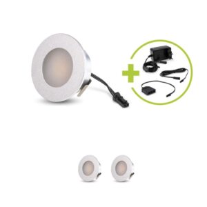 Mini LED Einbaustrahler 4000K Neutralweiß | rund | 12V | 1,2W | IP20 | Ausschnitt Ø32mm | 3er Set