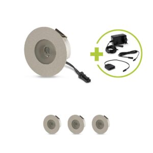 Mini LED Einbaustrahler 4000K Neutralweiß | rund | 12V | 1,2W | IP20 | Ausschnitt Ø36mm | 4er Set