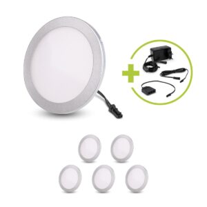 Mini LED Panel rund 3W | 12V | IP20 | Warmweiß 3000K | Ø100mm | Anzahl: 6x