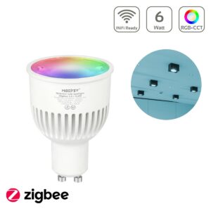 Smart Home Lampe RGB+CCT GU10 6 Watt WiFi ready MiBoxer FUT106ZR Zigbee
