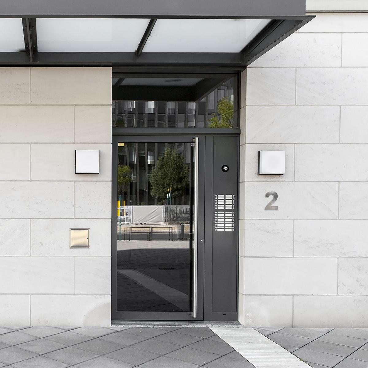 Hausnummer Edelstahl silber