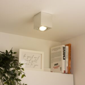 LED Aufbaustrahler | GU10 | Warmweiß | Dimmbar | Eckig | Schwenkbar | 230V | Alu-gebürstet