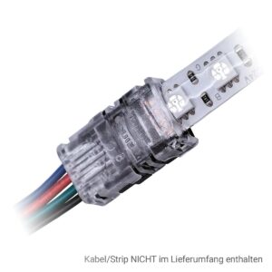 LED Streifen Anschluss Stecker – Anschlusskabel 4 Pin für RGB LED-Streifen 10mm IP65