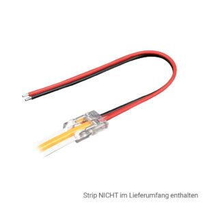 LED Streifen Anschluss Stecker – Strip Anschluss 8mm 2Pin für einfarbige COB LED-Streifen IP20 DC24V/3,5A