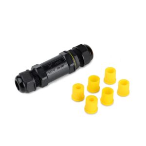 Wasserdichter Y-Kabelverbinder IP68 – 230V | 450V | 2-fach 5-polig | Kabel 0,5-4mm² – Perfekt für Außeninstallationen und industrielle Anwendungen