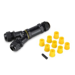 Wasserdichter Y-Kabelverbinder IP68 – 230V | 450V | 3-fach 5-polig | Kabel 0,5-4mm² – Für Outdoor und Industrieanwendungen