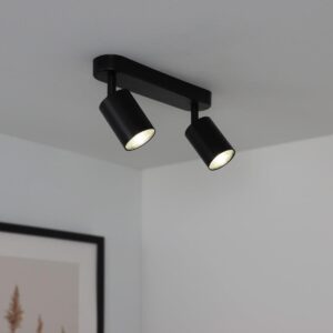 LED Deckenstrahler 2-flammig schwenkbar – Schwarz, GU10-Fassung