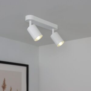 LED Deckenstrahler 2-flammig schwenkbar – Weiß, GU10-Fassung