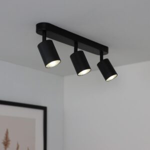 LED Deckenstrahler 3-flammig schwenkbar – Schwarz, GU10-Fassung