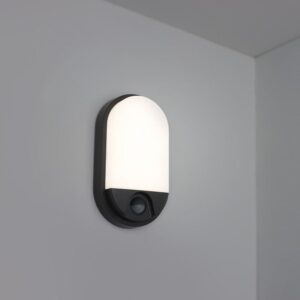LED Feuchtraumleuchte 10W 4000K Anthrazit mit Bewegungsmelder – IP54