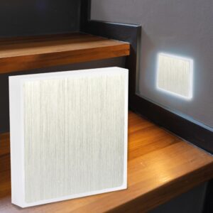 LED Treppenstufenbeleuchtung eckig Alu-gebürstet – Kaltweiß 6000K – 1,5W – Halo-Lichtaustritt