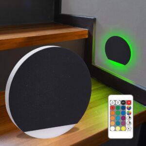 LED Treppenstufenbeleuchtung innen rund schwarz – RGB+CCT 2W – Orbis Lichtaustritt – 230V