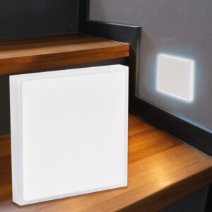 Treppenstufenbeleuchtung eckig weiß – Kaltweiß 1,5W – Lichtaustritt Halo