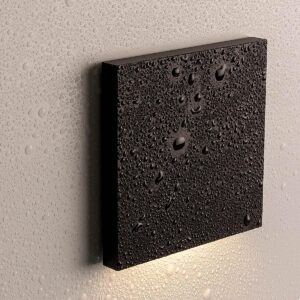 ⭐🌧️ Treppenstufenbeleuchtung außen 68mm – eckig, Schwarz, warmweiß – Lichtaustritt Kato – IP44 für Außentreppen