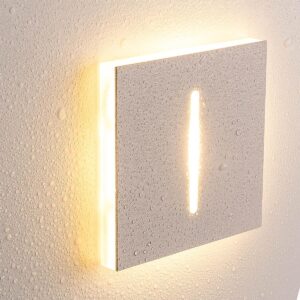 ⭐🌧️ Treppenstufenbeleuchtung außen 68mm – eckig, Weiß, warmweiß – Lichtaustritt Fokus – IP44 für Außentreppen