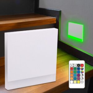 ⭐🌧️ Treppenstufenbeleuchtung außen 68mm – eckig, weiß, RGB+CCT 5W – Lichtaustritt Orbis – IP44 für Außentreppen